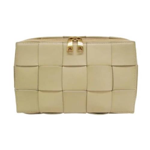 Pre-owned Leather clutches Bottega Veneta Vintage , Beige , Dames