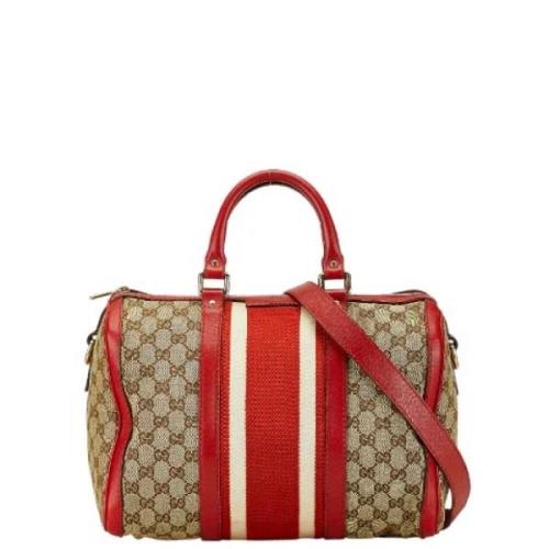 Pre-owned Canvas gucci-bags Gucci Vintage , Beige , Dames