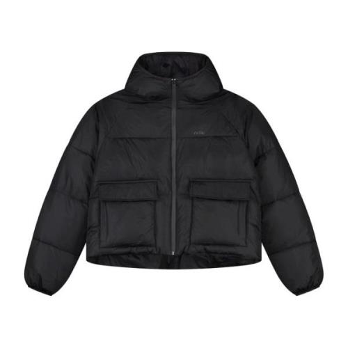 Zwarte Katoenen Crop Puffer Jas Arte Antwerp , Black , Heren