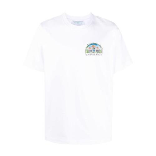 Witte bedrukte T-shirts en Polos Casablanca , White , Heren