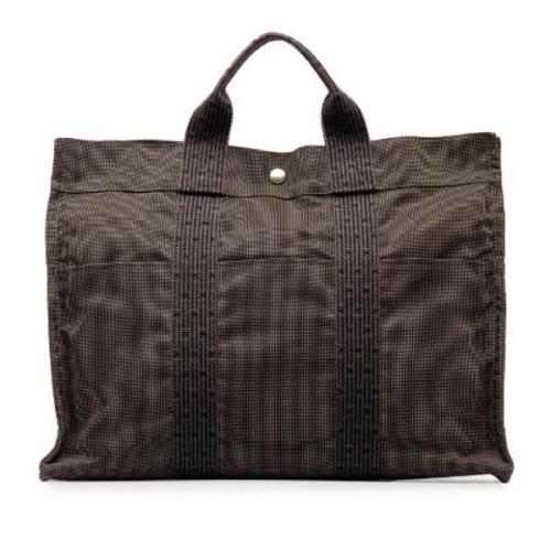 Pre-owned Canvas handbags Hermès Vintage , Gray , Dames