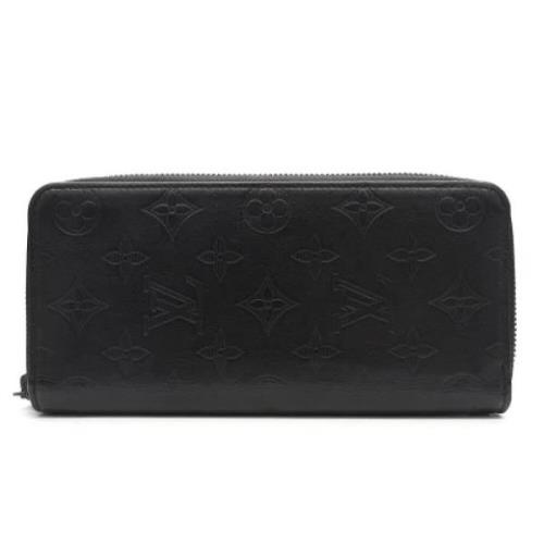 Pre-owned Leather wallets Louis Vuitton Vintage , Black , Heren