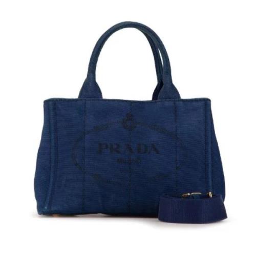 Pre-owned Canvas handbags Prada Vintage , Blue , Dames