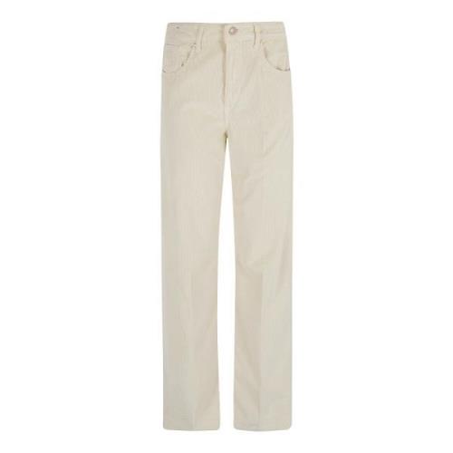 Melkwit Elegante Broek Aw24 Hand Picked , White , Dames