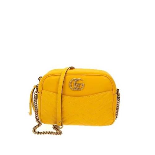 Pre-owned Leather gucci-bags Gucci Vintage , Yellow , Dames