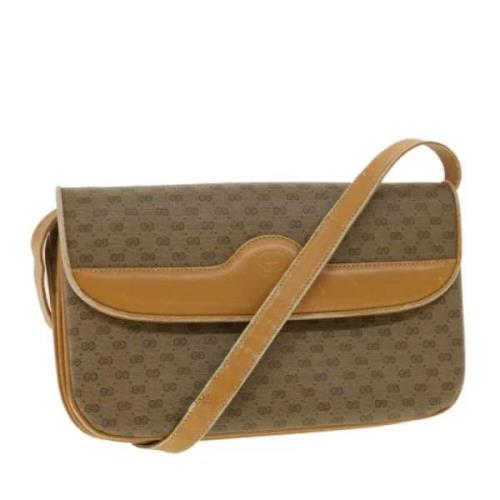 Pre-owned Canvas gucci-bags Gucci Vintage , Beige , Dames