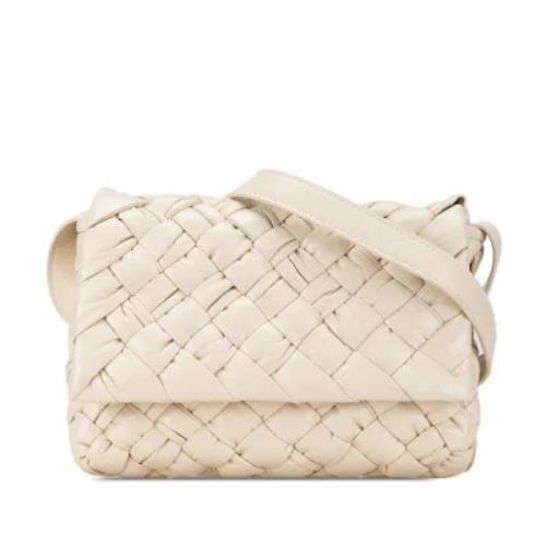 Pre-owned Leather crossbody-bags Bottega Veneta Vintage , White , Dame...