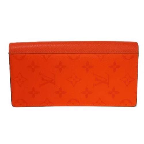 Pre-owned Canvas wallets Louis Vuitton Vintage , Orange , Heren