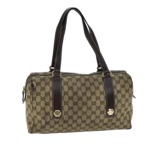 Pre-owned Canvas gucci-bags Gucci Vintage , Beige , Dames