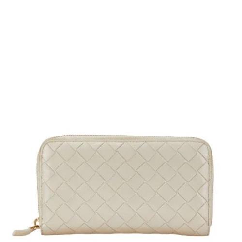 Pre-owned Leather wallets Bottega Veneta Vintage , White , Dames