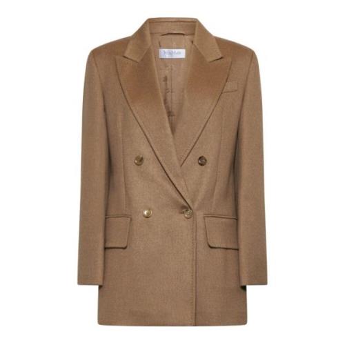 Falster Kameel Haar Blazer Jas Max Mara , Brown , Dames