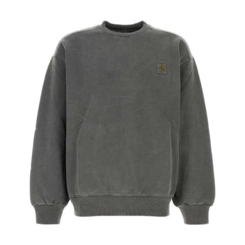 Zwaargewicht Geborsteld Katoenen Sweatshirt Carhartt Wip , Gray , Here...