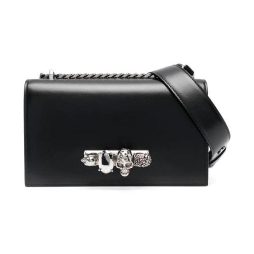 Biker Jewelled Satchel Tas Alexander McQueen , Black , Dames