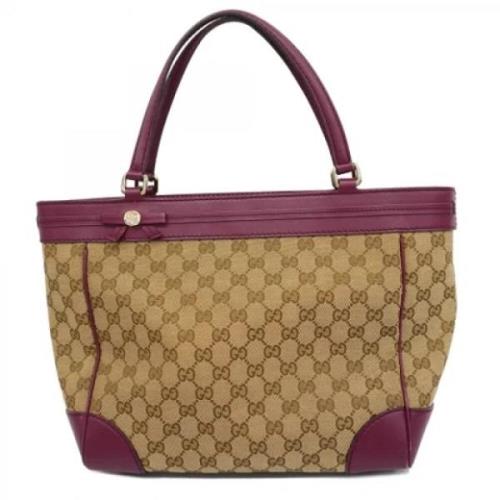 Pre-owned Canvas totes Gucci Vintage , Brown , Dames