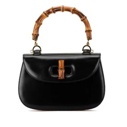 Pre-owned Leather handbags Gucci Vintage , Black , Dames