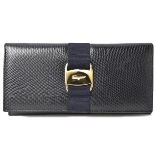 Pre-owned Leather wallets Salvatore Ferragamo Pre-owned , Black , Dame...