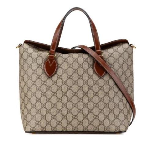 Pre-owned Canvas gucci-bags Gucci Vintage , Beige , Dames