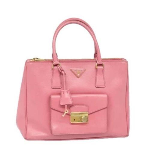 Pre-owned Leather handbags Prada Vintage , Pink , Dames