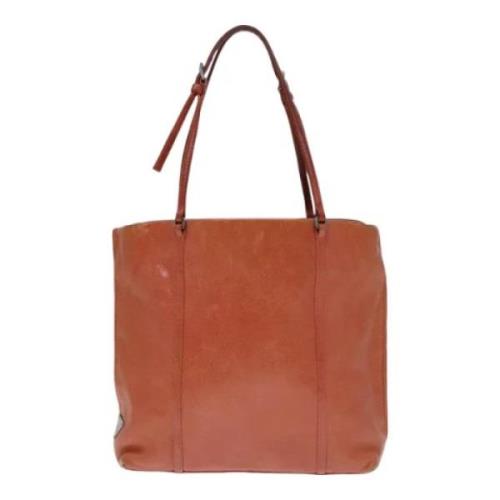 Pre-owned Leather totes Prada Vintage , Orange , Dames