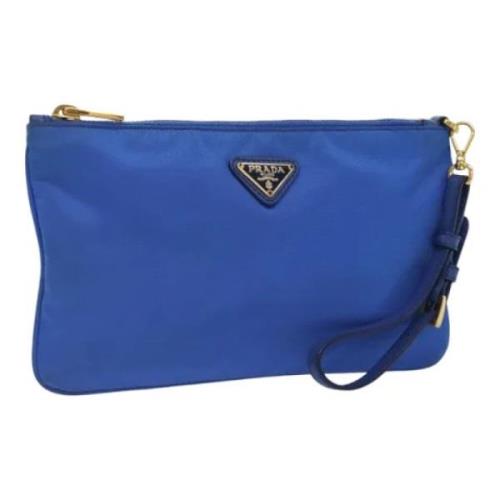 Pre-owned Canvas clutches Prada Vintage , Blue , Dames