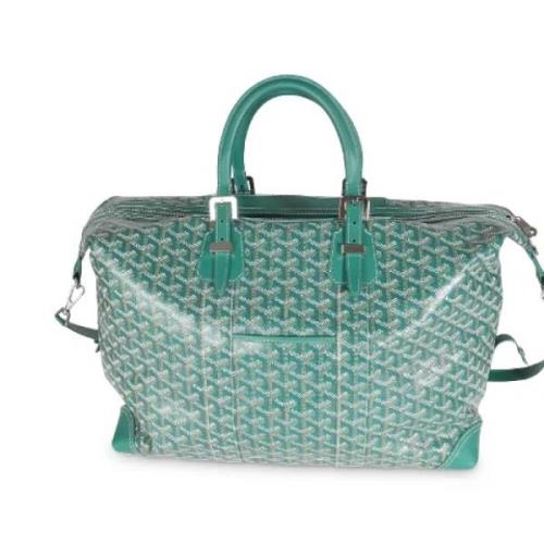 Pre-owned Leather handbags Goyard Vintage , Green , Dames