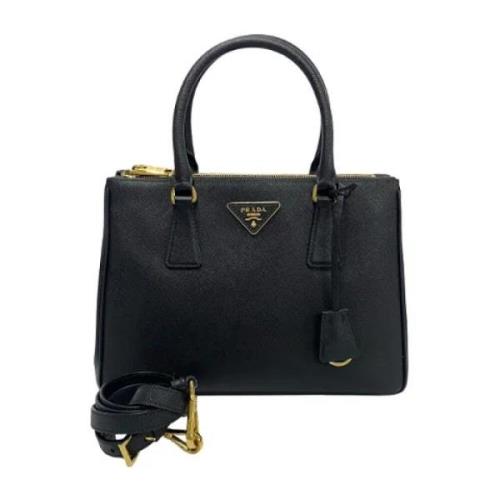 Pre-owned Leather handbags Prada Vintage , Black , Dames