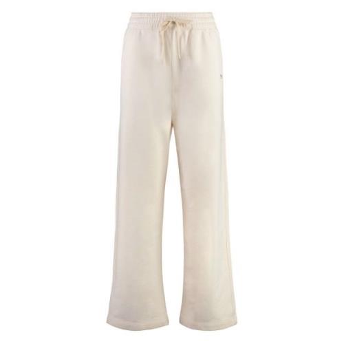 Katoenen Track-Pants met Fox Front Patch Maison Kitsuné , Beige , Dame...