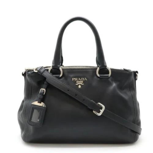 Pre-owned Leather handbags Prada Vintage , Black , Dames