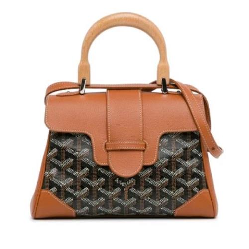 Pre-owned Leather handbags Goyard Vintage , Brown , Dames