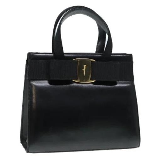 Pre-owned Leather handbags Salvatore Ferragamo Pre-owned , Black , Dam...