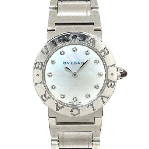 Pre-owned Fabric watches Bvlgari Vintage , White , Dames