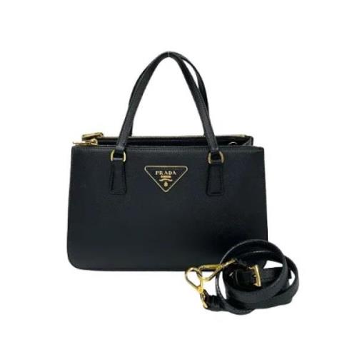 Pre-owned Leather handbags Prada Vintage , Black , Dames