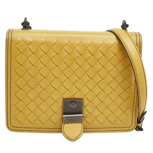 Pre-owned Leather shoulder-bags Bottega Veneta Vintage , Yellow , Dame...