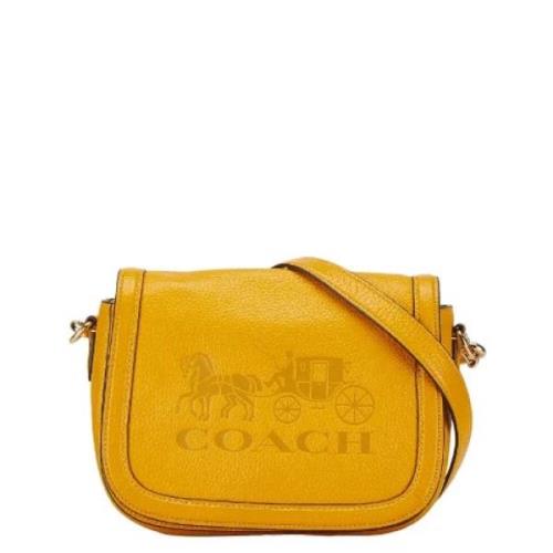 Pre-owned Leather handbags Coach Pre-owned , Yellow , Dames