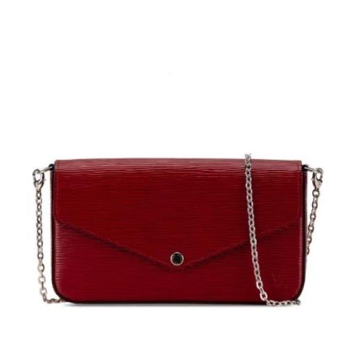 Pre-owned Leather shoulder-bags Louis Vuitton Vintage , Red , Dames