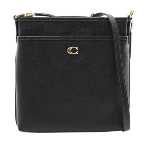 Pre-owned Leather shoulder-bags Coach Pre-owned , Black , Dames