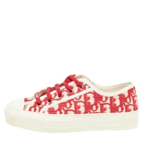 Pre-owned Canvas sneakers Dior Vintage , Red , Dames