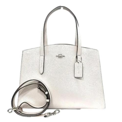 Pre-owned Leather handbags Coach Pre-owned , White , Dames