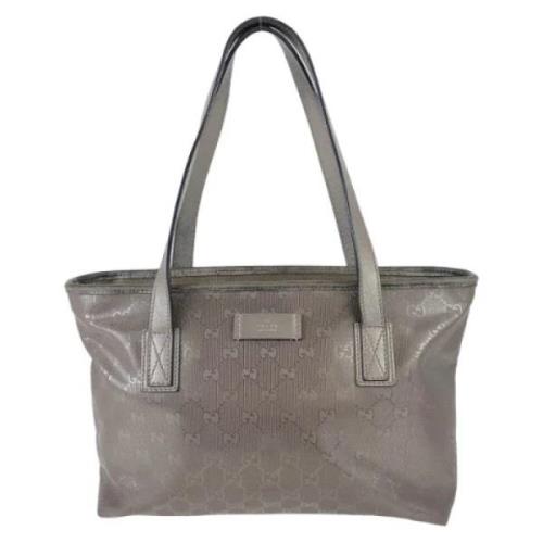 Pre-owned Canvas totes Gucci Vintage , Gray , Dames