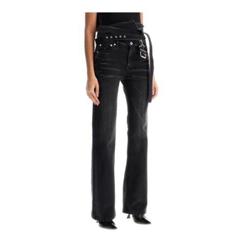 Bootcut Jeans met kruislings Y/Project , Black , Dames