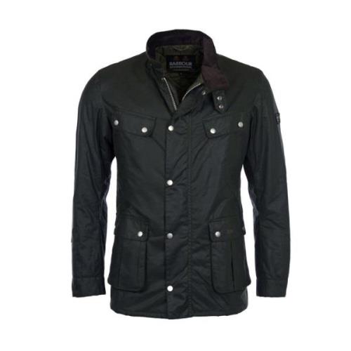 Duke Gewaxte Motorjas Barbour , Green , Heren