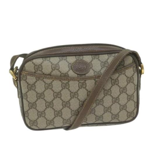 Pre-owned Leather gucci-bags Gucci Vintage , Beige , Dames