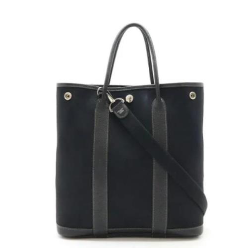 Pre-owned Canvas totes Hermès Vintage , Black , Dames