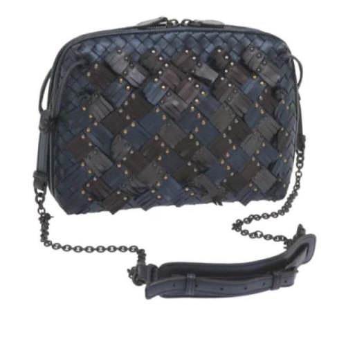 Pre-owned Leather shoulder-bags Bottega Veneta Vintage , Blue , Dames