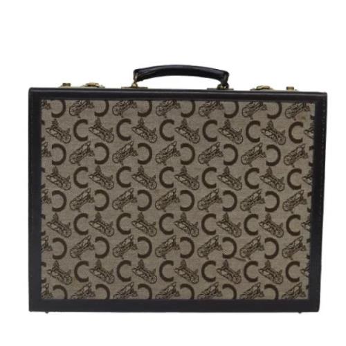 Pre-owned Canvas briefcases Celine Vintage , Beige , Heren