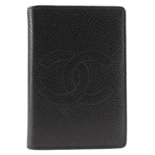 Pre-owned Leather wallets Chanel Vintage , Black , Dames