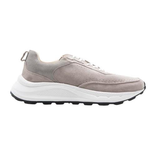 Grijze Suède Klassieke Sneaker met Intrigerende Details Nubikk , Gray ...