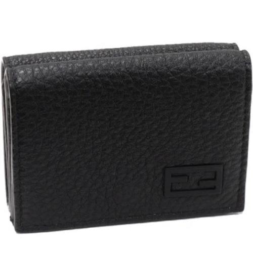 Pre-owned Leather wallets Fendi Vintage , Black , Dames