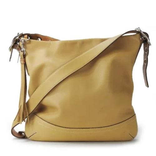 Pre-owned Leather shoulder-bags Coach Pre-owned , Beige , Dames