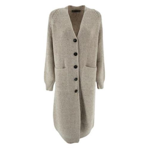 Lang Zand Cardigan Sweater D.Exterior , Beige , Dames